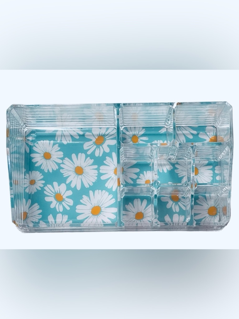 Sorbsus Daisy Print Clear Acrylic Organizer New - Picture 2 of 7